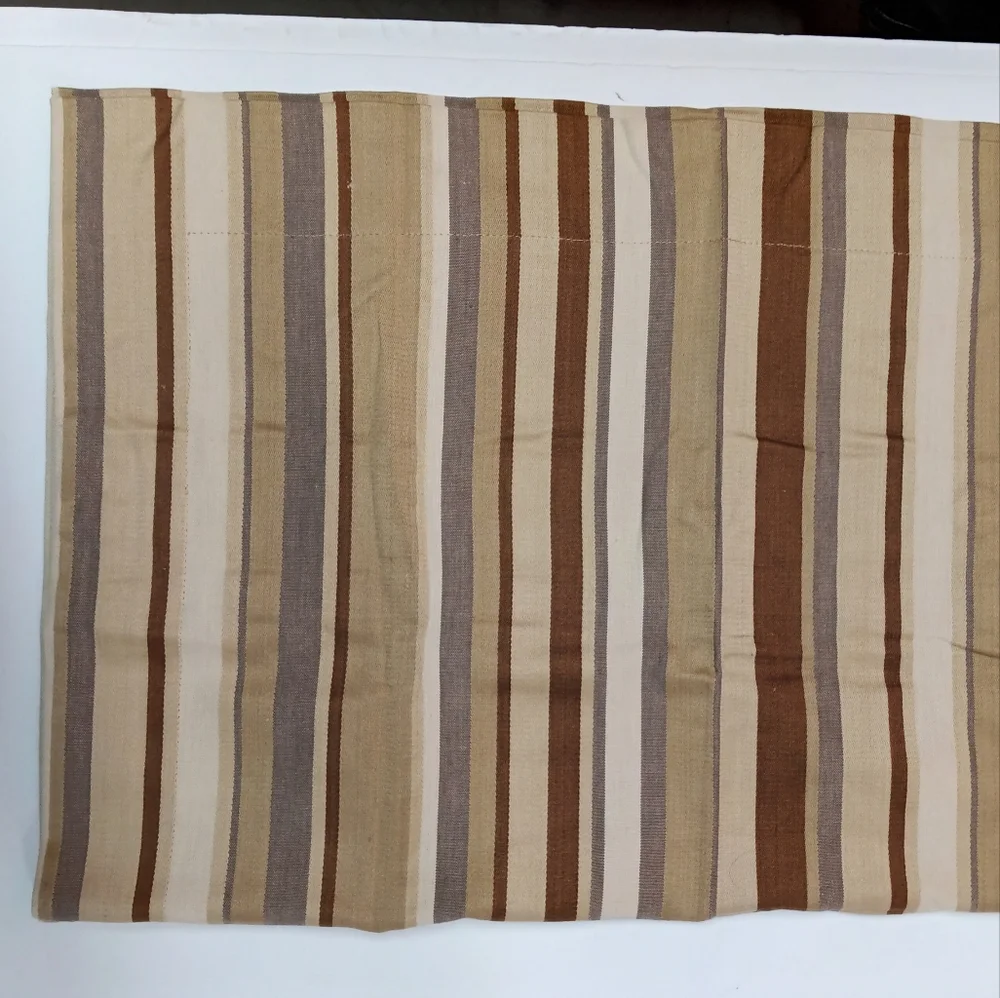 NWOT Crate&Barrel Bergen Stripe Standard Sham Pair Brown/Tan/Beige